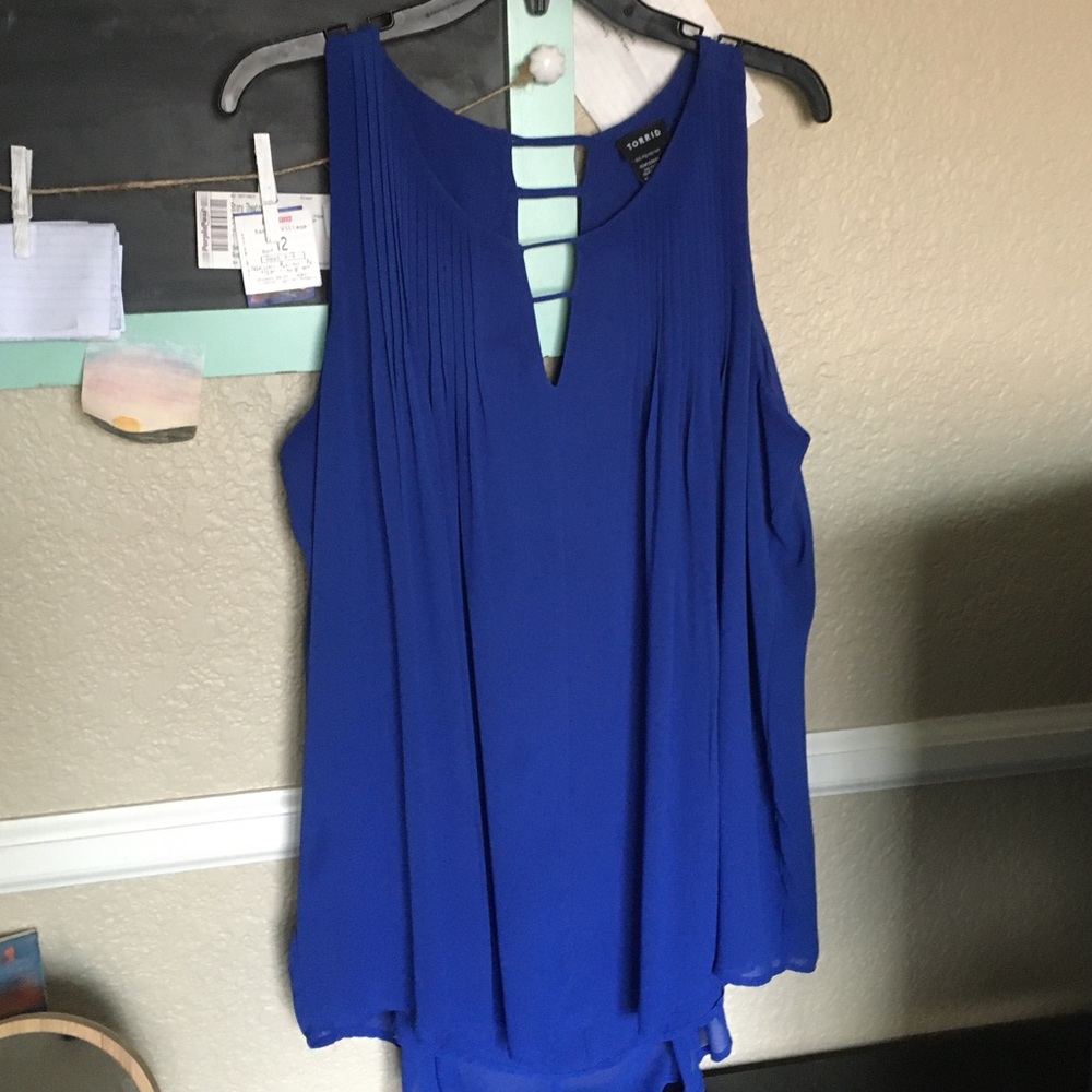 Adorable Blue Torrid Tank Top